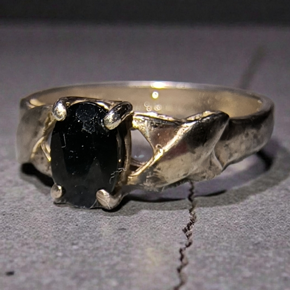 Desert Rose DTR Midnight Blue Sapphire And Sterling Silver Ring